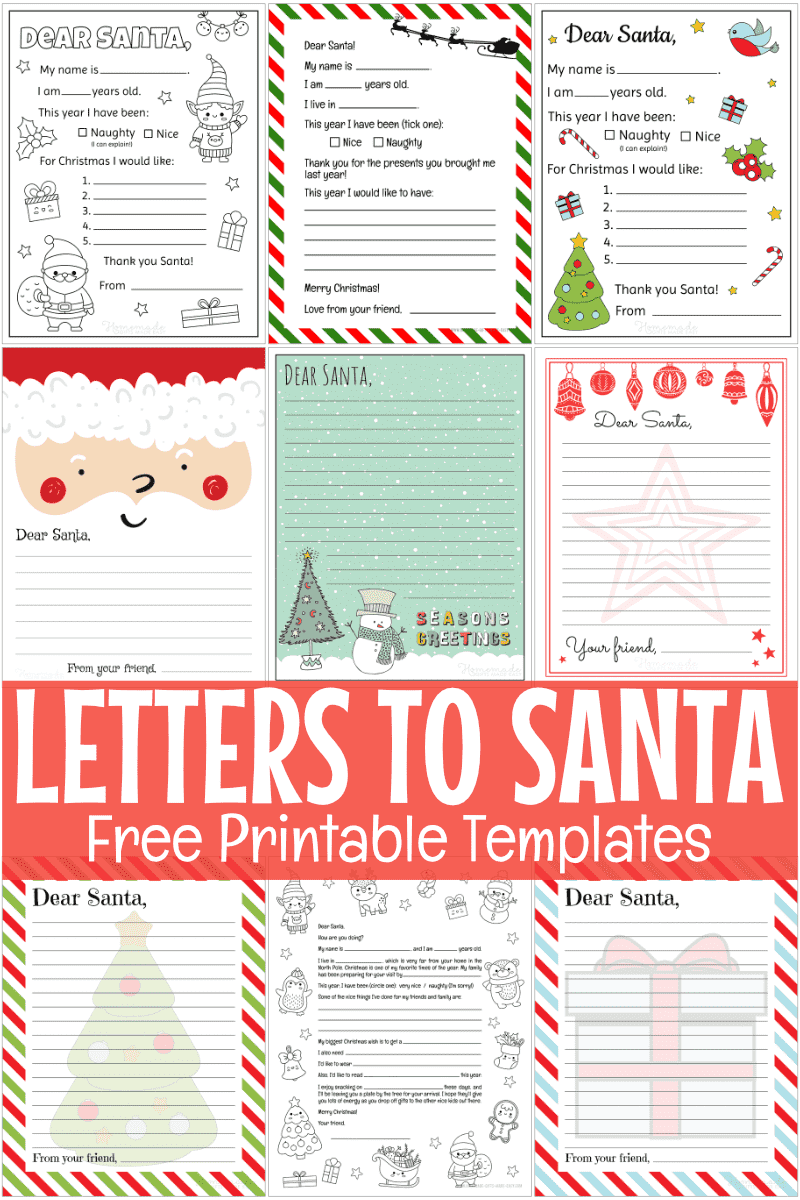 Free Printable Letter To Santa Templates Free Printable Letter To Santa Templates