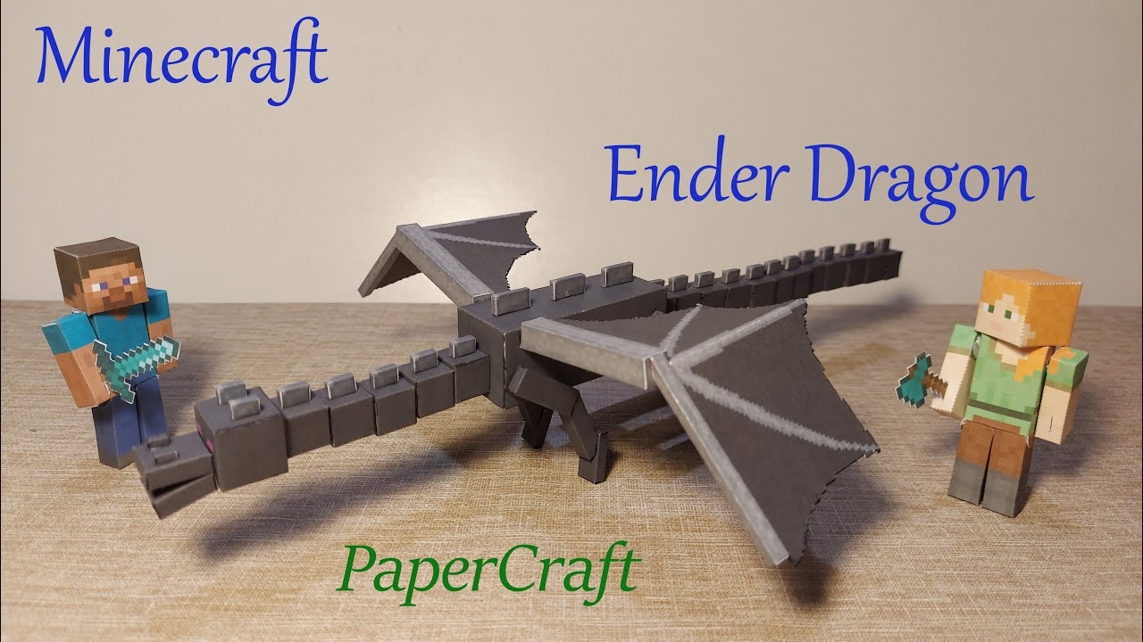 018 DIY Minecraft Ender Dragon Papercraft Model YouTube