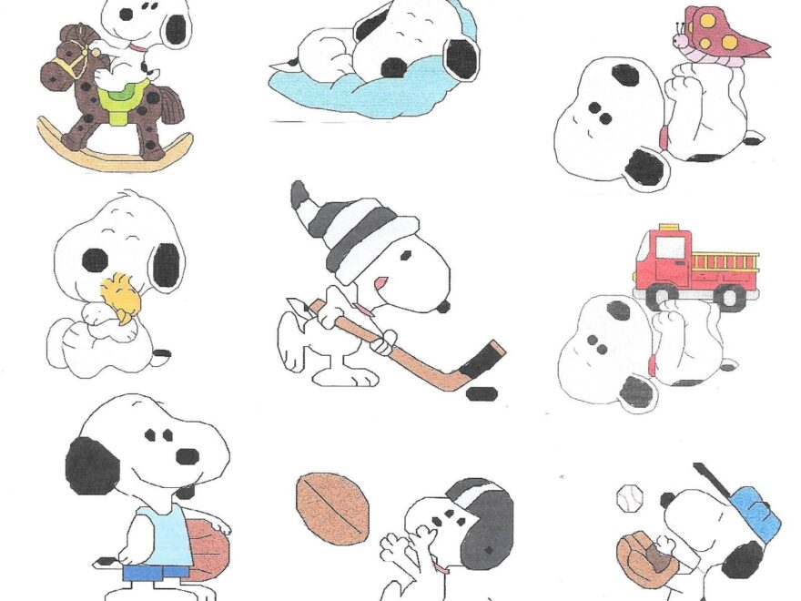 10 Different Small Snoopy Cross Stitch Pattern Digital Download Etsy