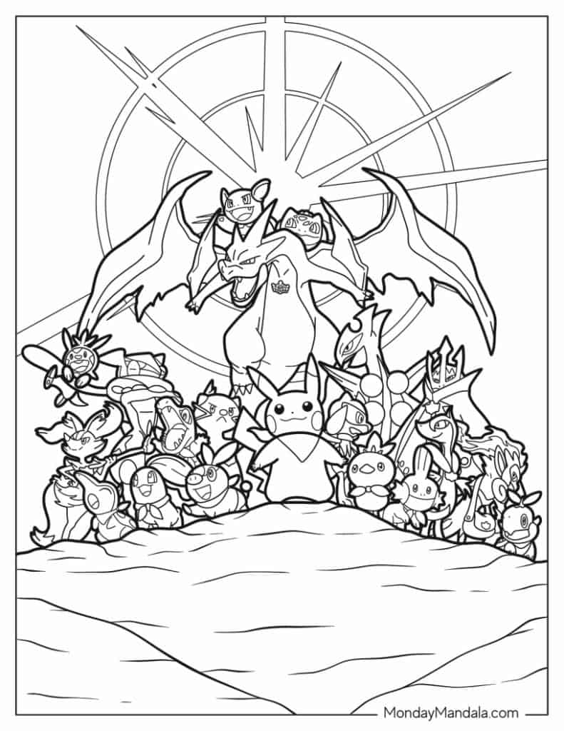 100 Pokemon Coloring Pages Free PDF Printables 