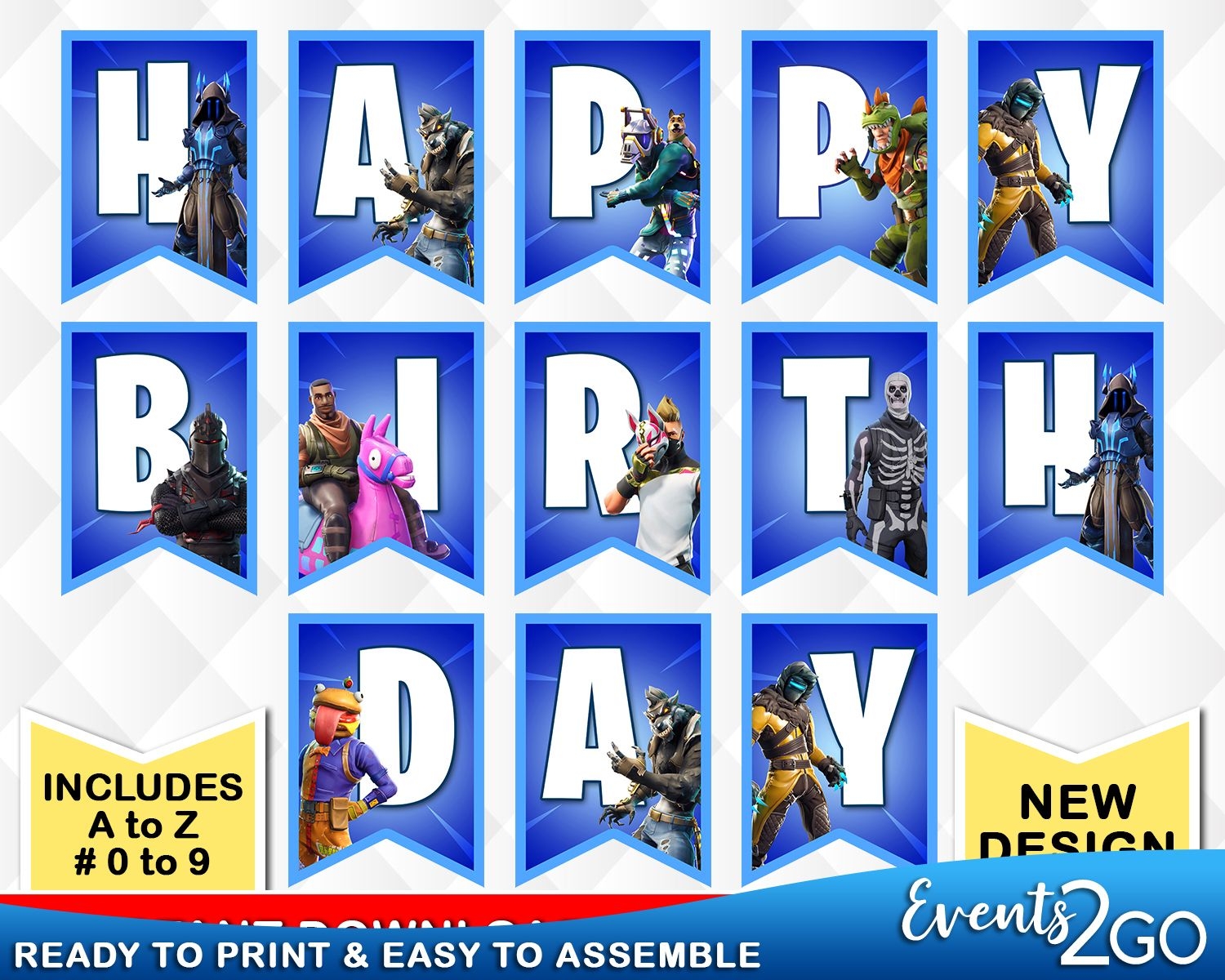 110 Best Fortnite Birthday Party Ideas Invitation Banner Birthday Party Decorations Party Printables