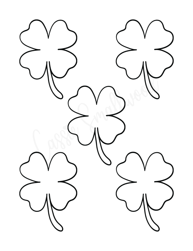 12 Cute Four Leaf Clover Printable Templates FREE Cassie Smallwood 12 Cute Four Leaf Clover Printable Templates FREE Cassie Smallwood