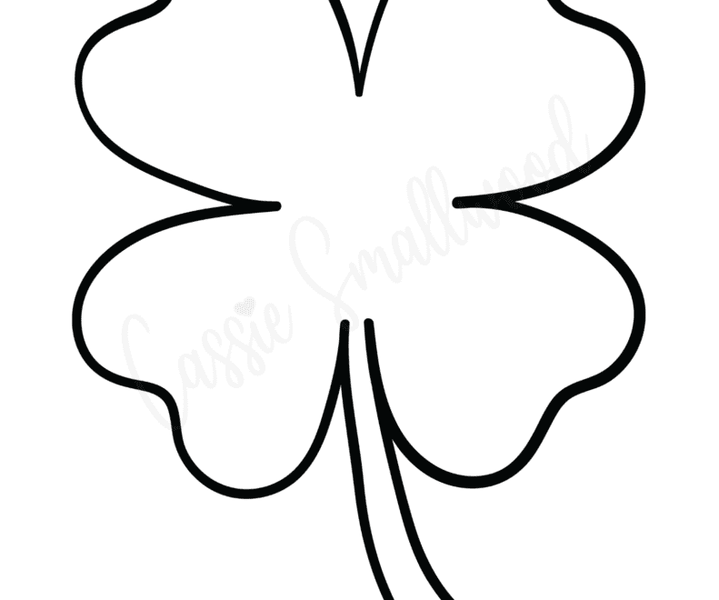 12 Cute Four Leaf Clover Printable Templates FREE Cassie Smallwood