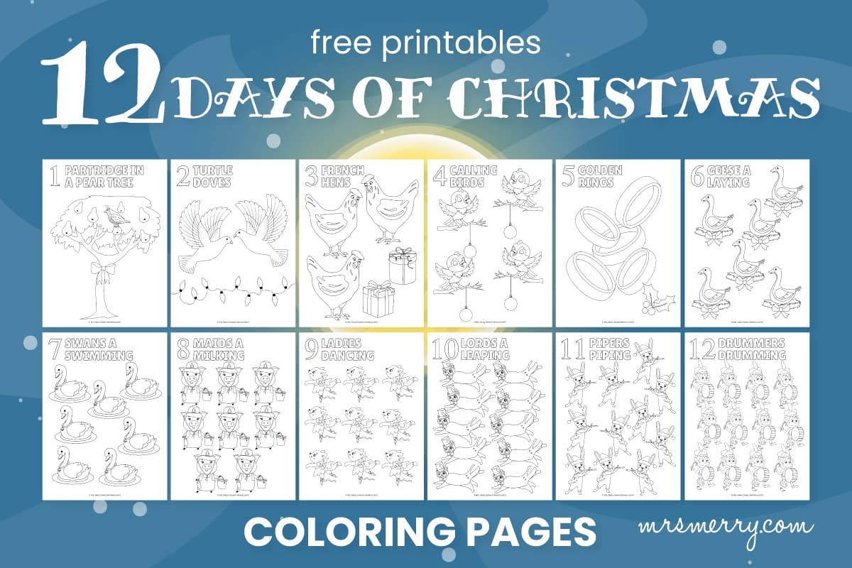Free Printable 12 Days Of Christmas Pictures