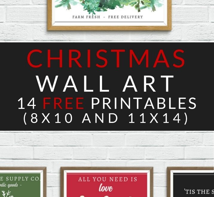 12 Printable Christmas Wall Art Signs Adorable Designs Clementine Creative