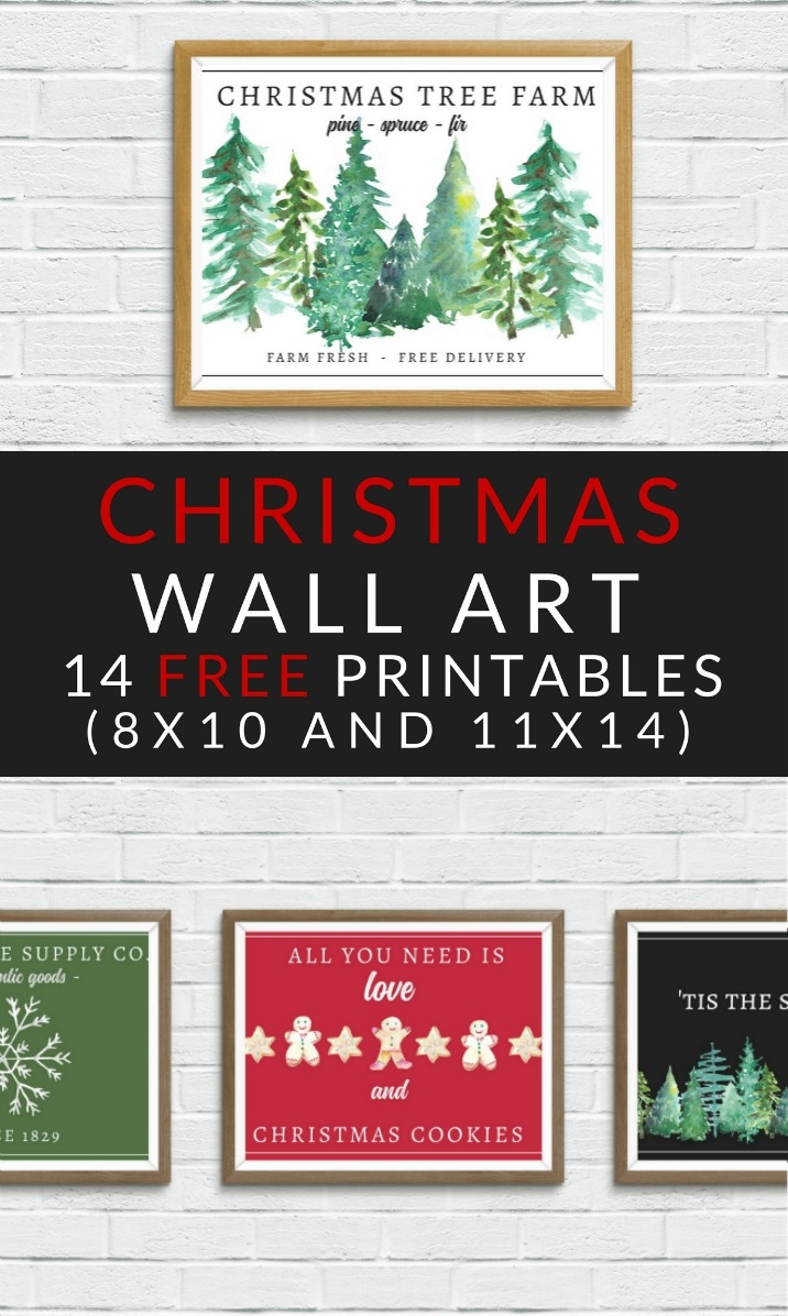 12 Printable Christmas Wall Art Signs Adorable Designs Clementine Creative