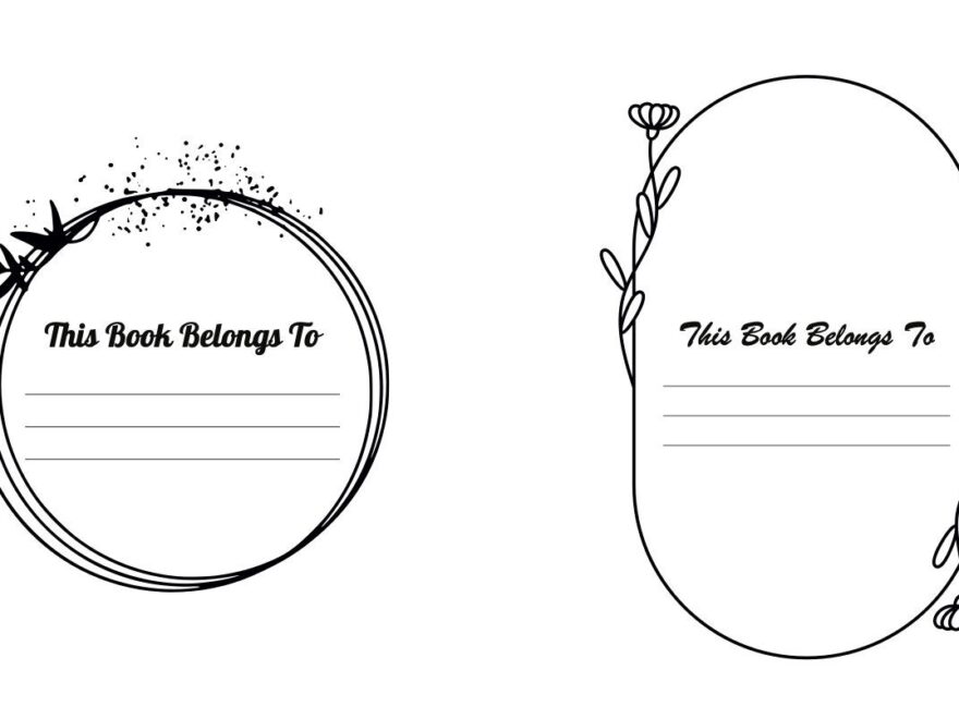 150 Book Labels this Book Belongs To Etsy