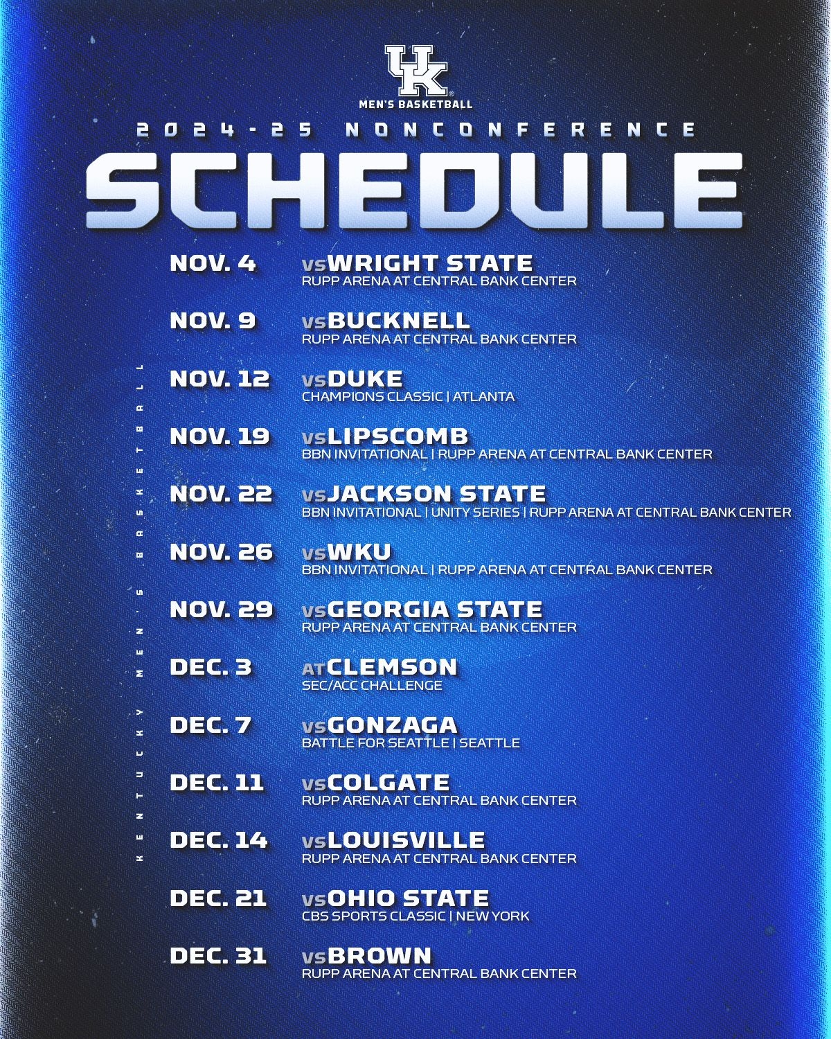 Printable Ku MenS Basketball Schedule
