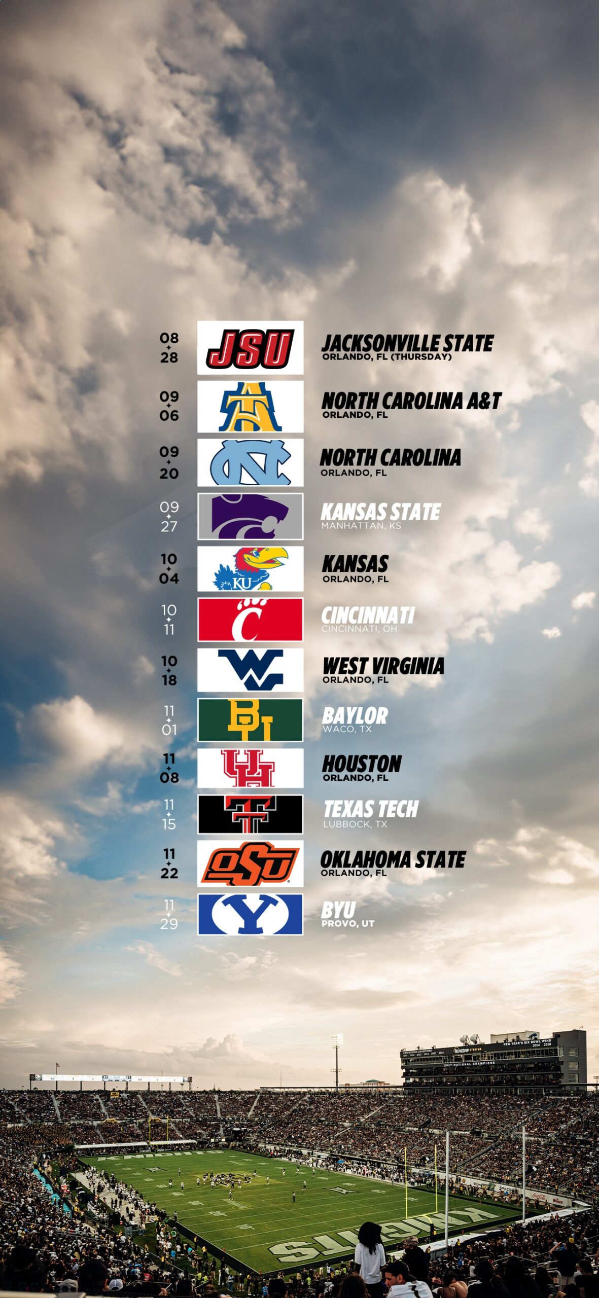 2025 Football Schedule Wallpapers UCF Athletics Official Athletics Website