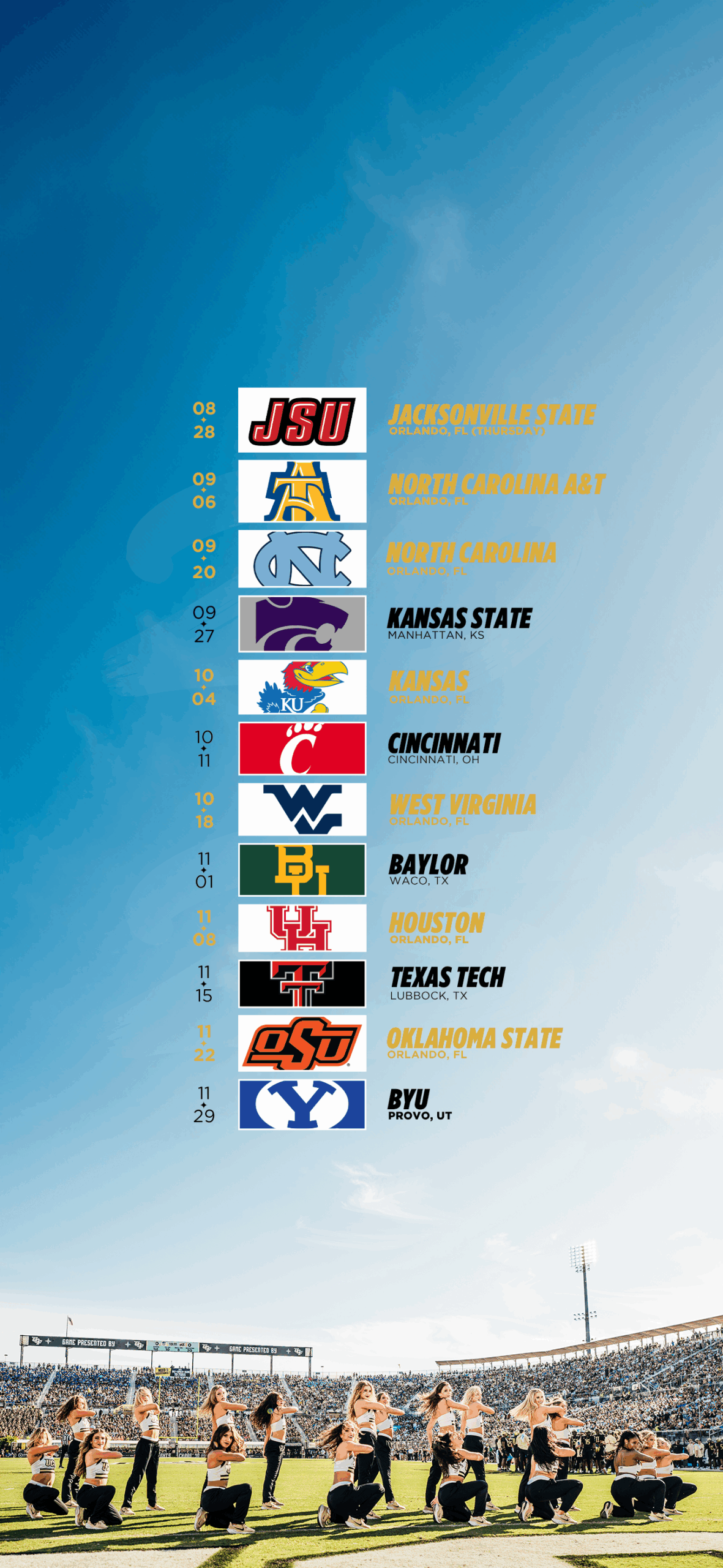2025 Football Schedule Wallpapers UCF Athletics Official Athletics Website