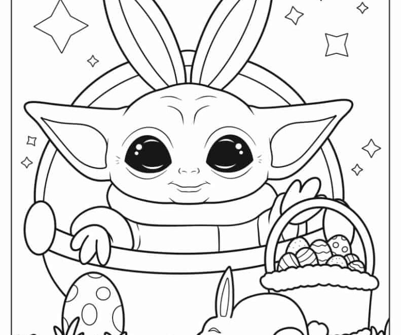 24 Baby Yoda Coloring Pages Free PDF Printables