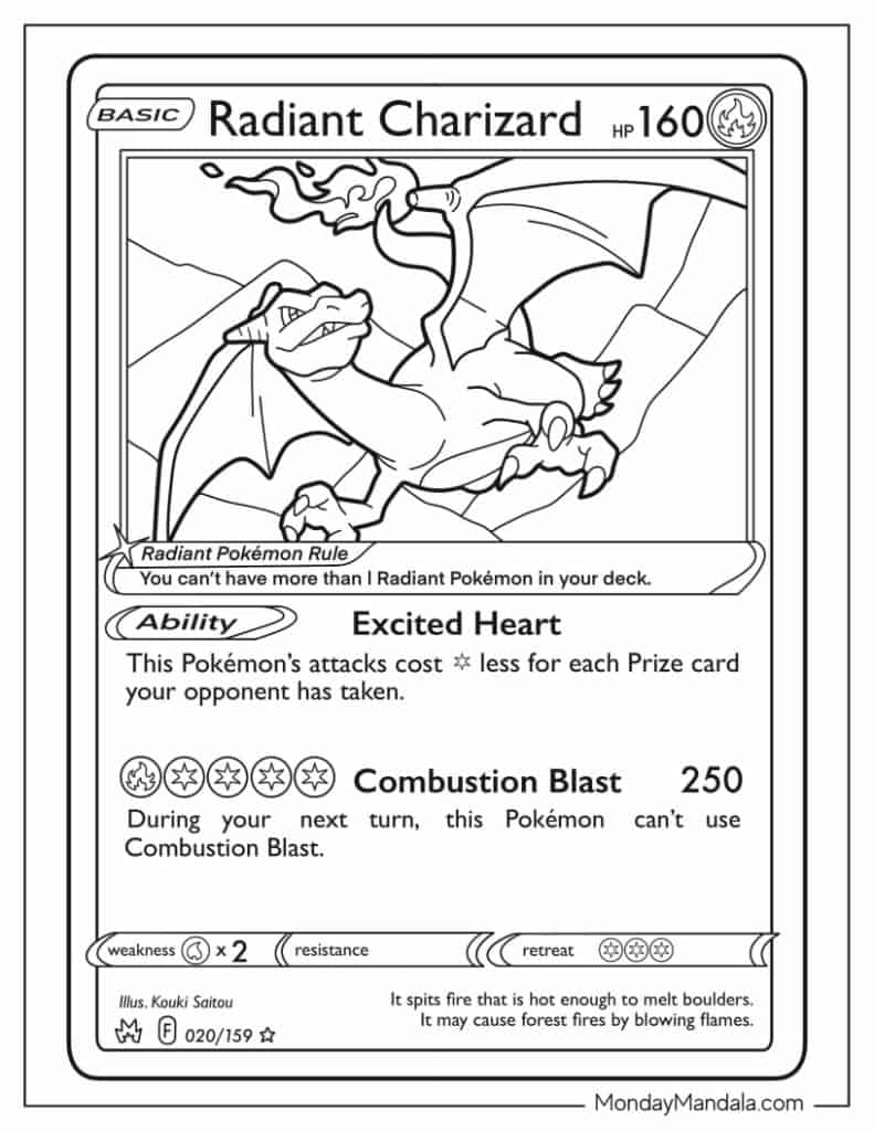 26 Charizard Coloring Pages Free PDF Printables 