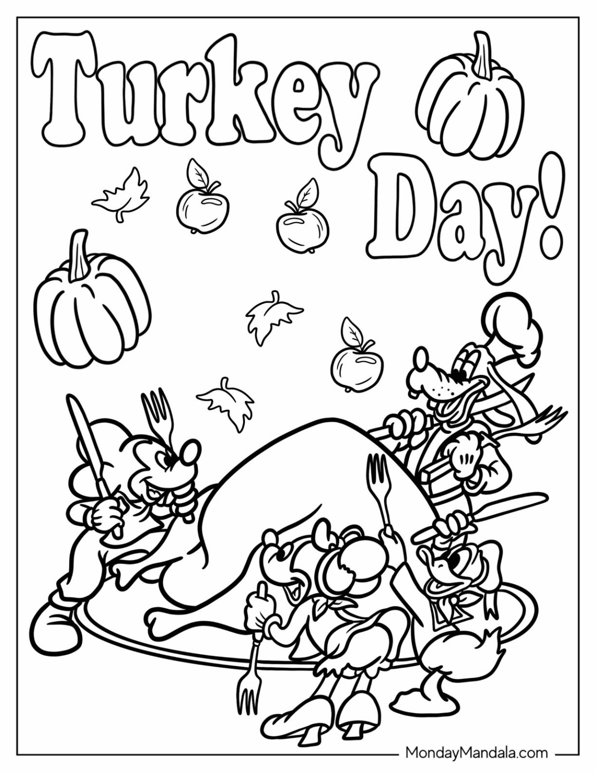 28 Disney Thanksgiving Coloring Pages Free Printables 