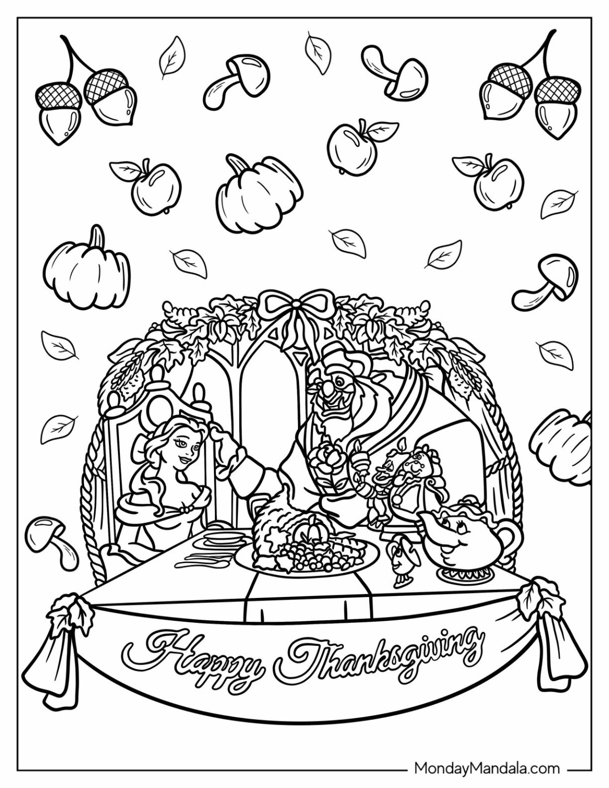 28 Disney Thanksgiving Coloring Pages Free Printables 