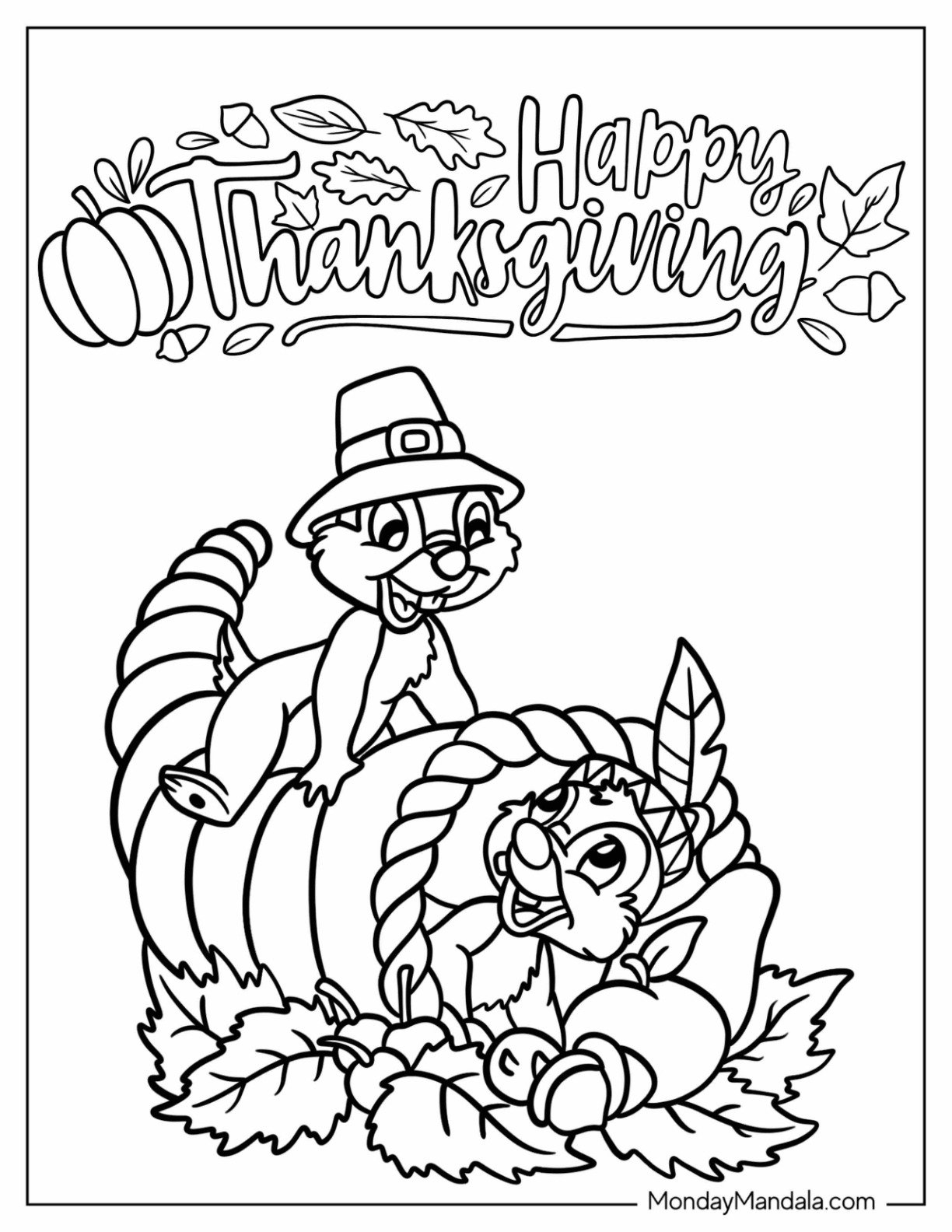 28 Disney Thanksgiving Coloring Pages Free Printables 