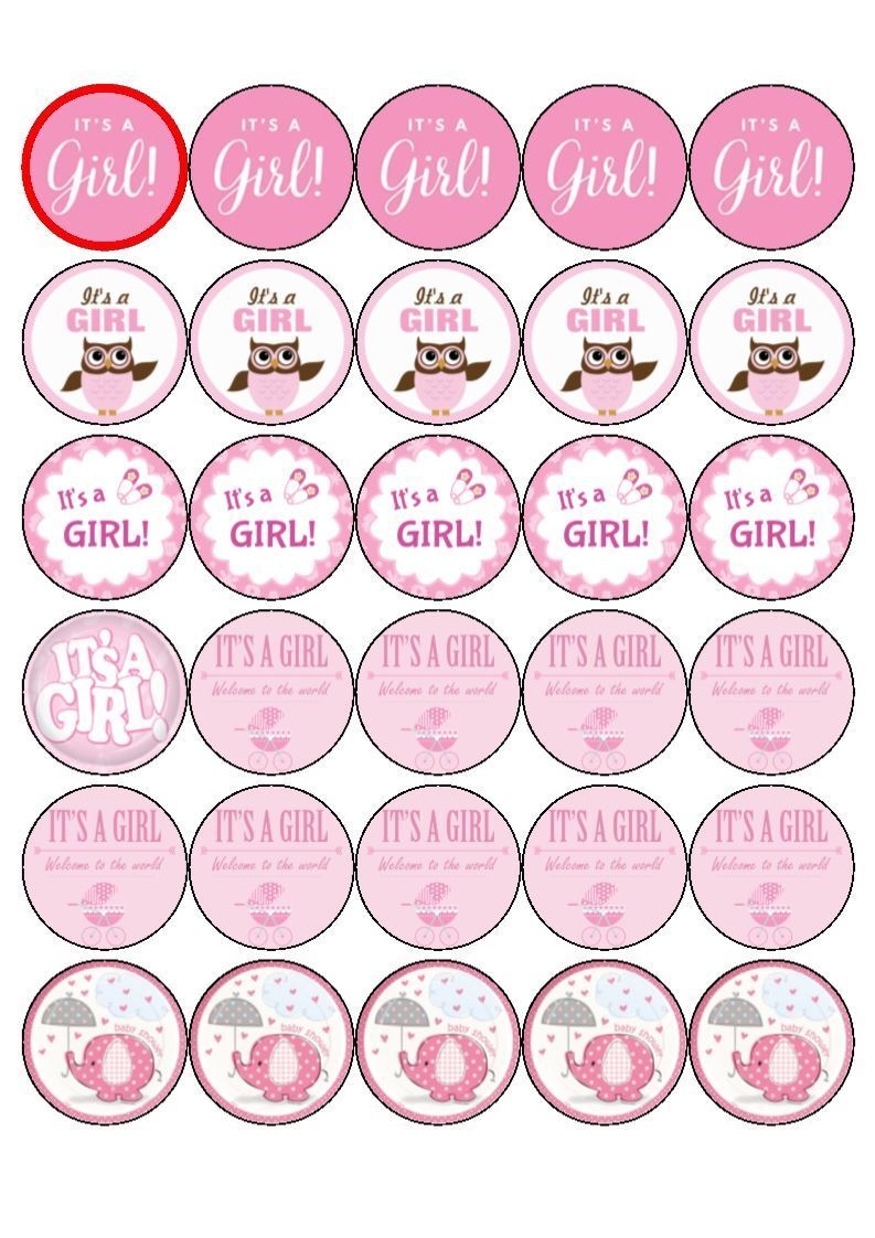 Free Printable Baby Shower Cupcake Toppers