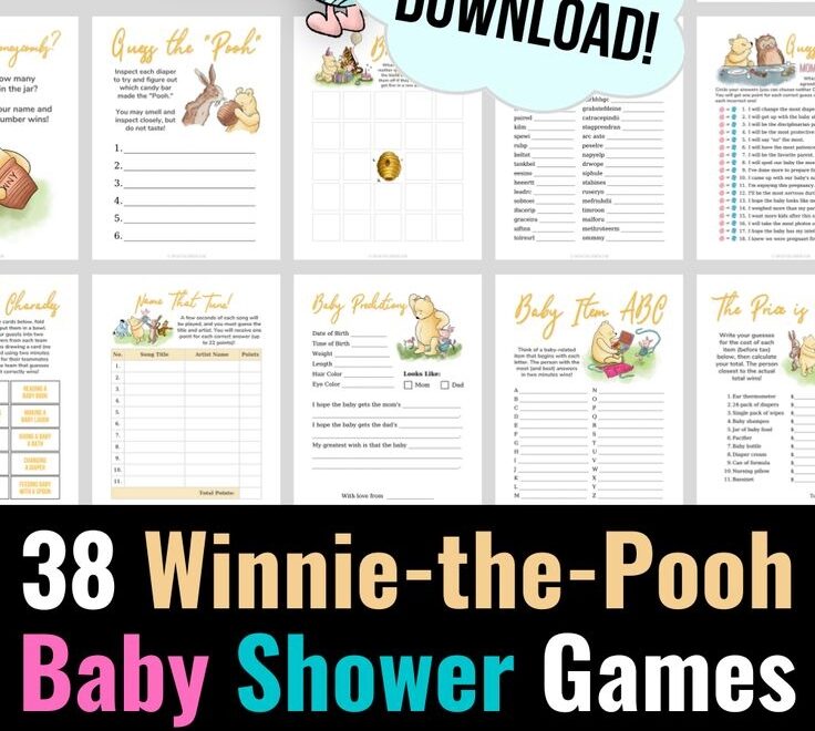 38 Classic Winnie The Pooh Baby Shower Games With FREE Printables