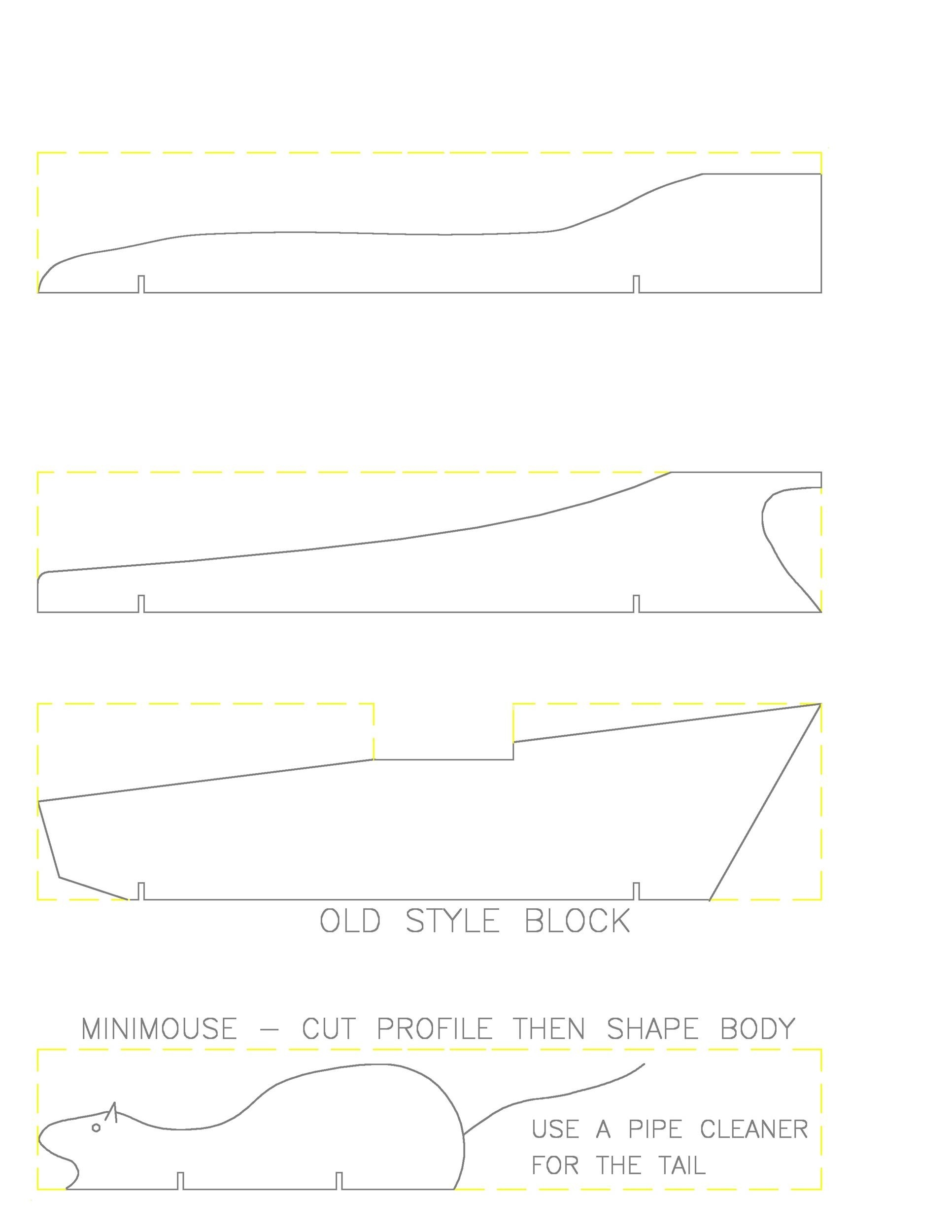 Printable Cut Out Pinewood Derby Templates