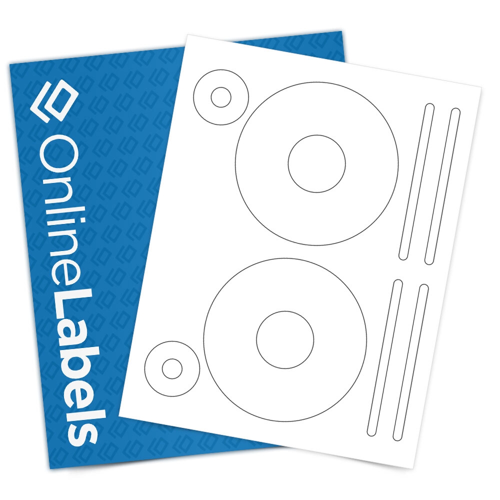 4 62 CD DVD Labels Standard White Matte OL6775WX