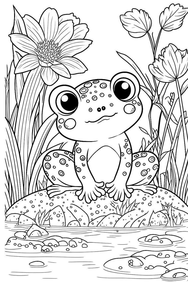 Free Printable Frog Coloring Pages For Adults