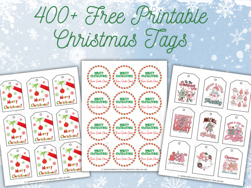 400 CUTEST Printable Christmas Tags Free PDF Cassie Smallwood