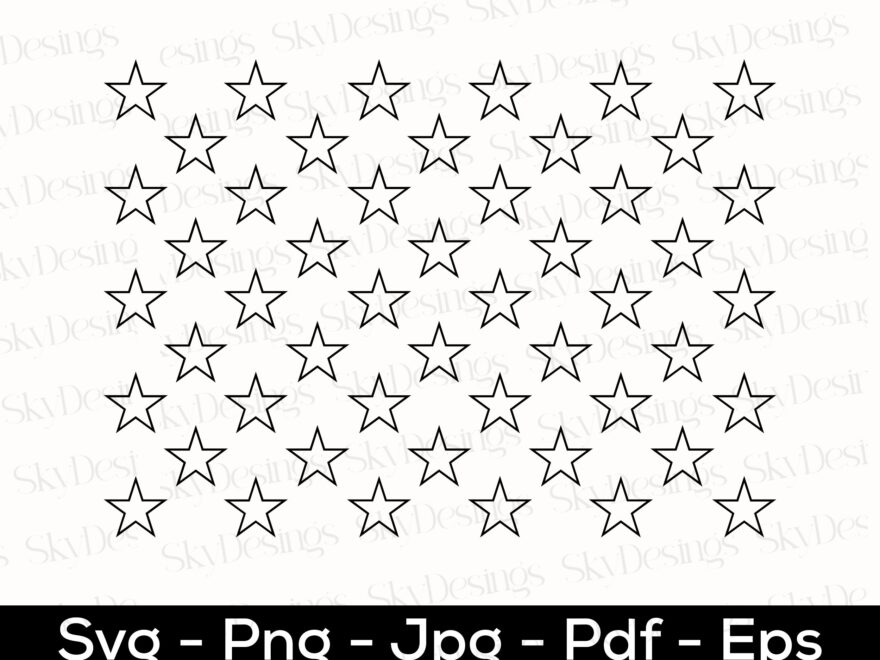 50 Stars SVG American Flag Stars Svg United States Of America Flag Stars Clipart Union 50 Stars Svg Star 50 Stars Svg Files For Cricut Etsy
