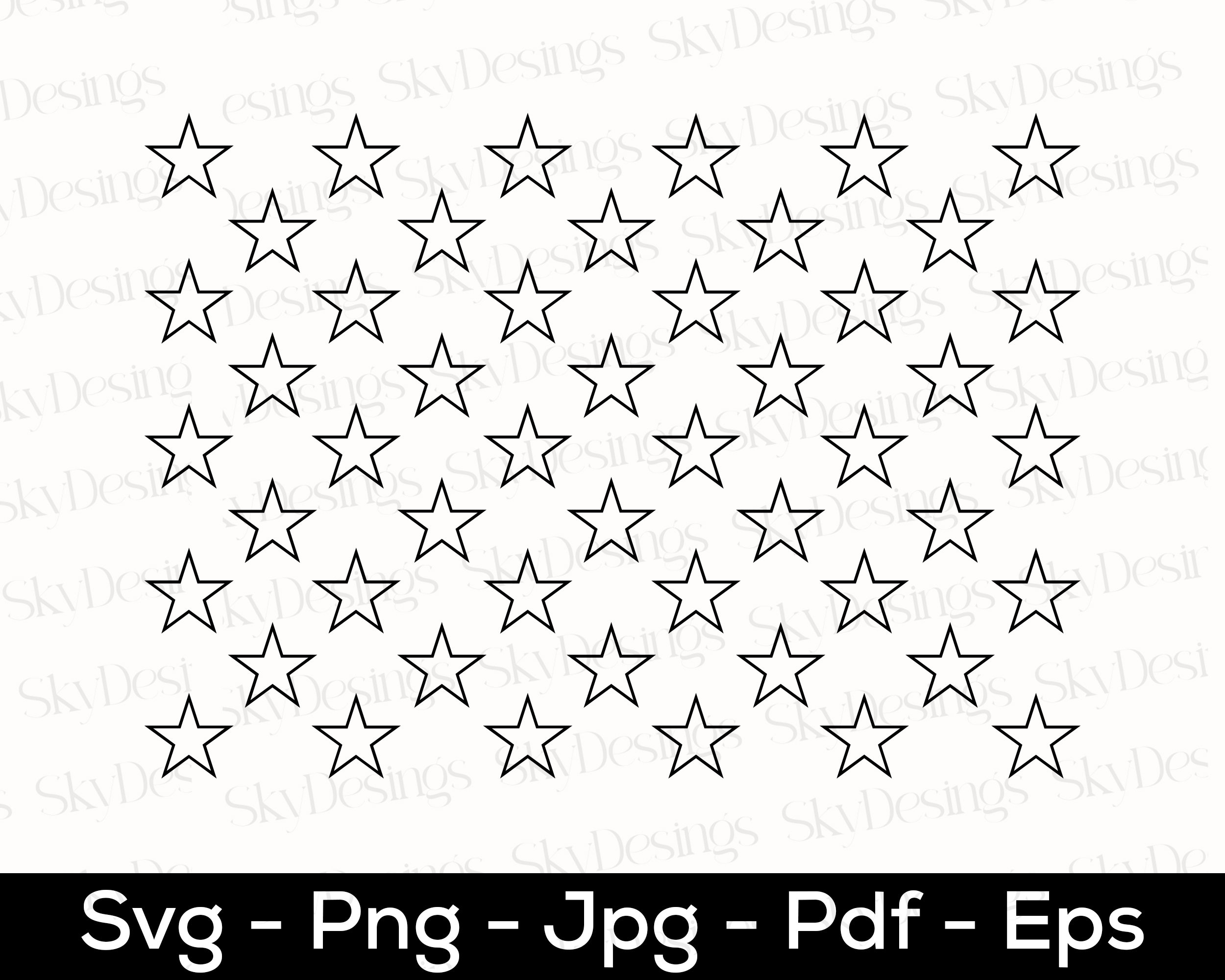 50 Stars SVG American Flag Stars Svg United States Of America Flag Stars Clipart Union 50 Stars Svg Star 50 Stars Svg Files For Cricut Etsy