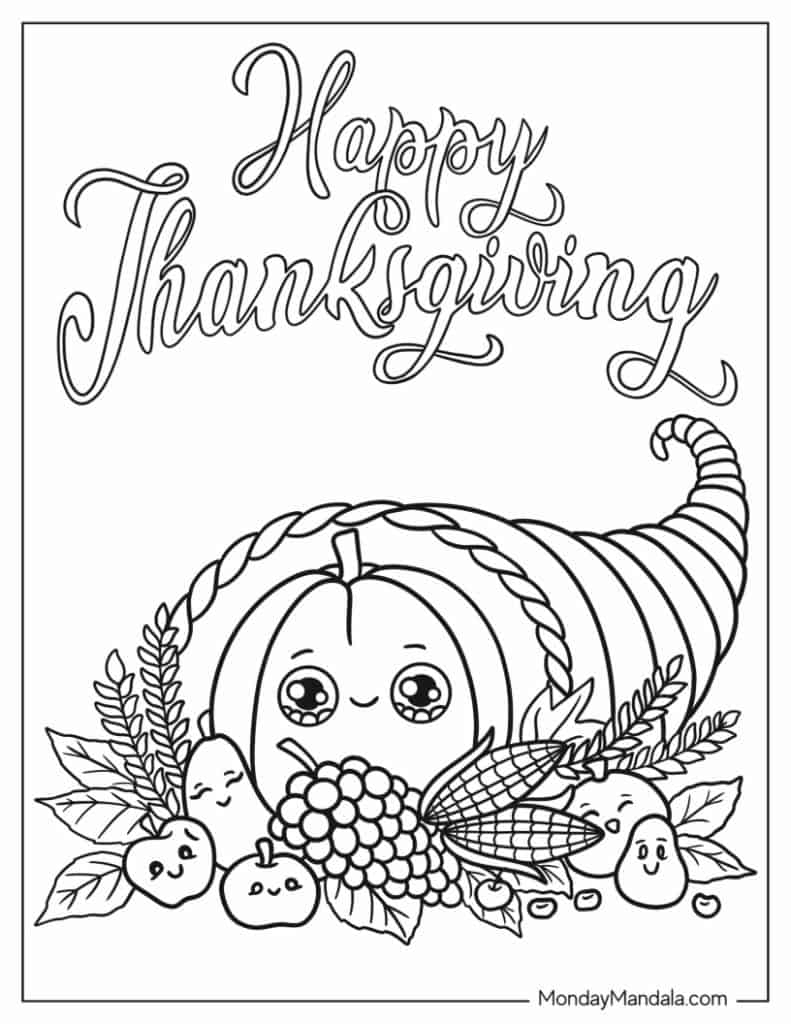 50 Thanksgiving Coloring Pages Free PDF Printables 