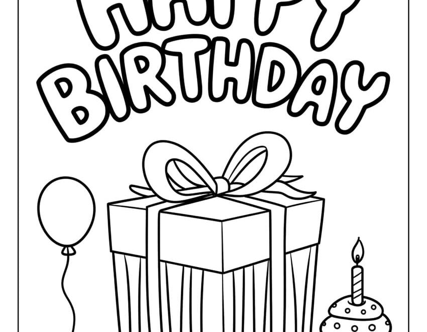 51 Happy Birthday Coloring Pages Free Printables For All Ages