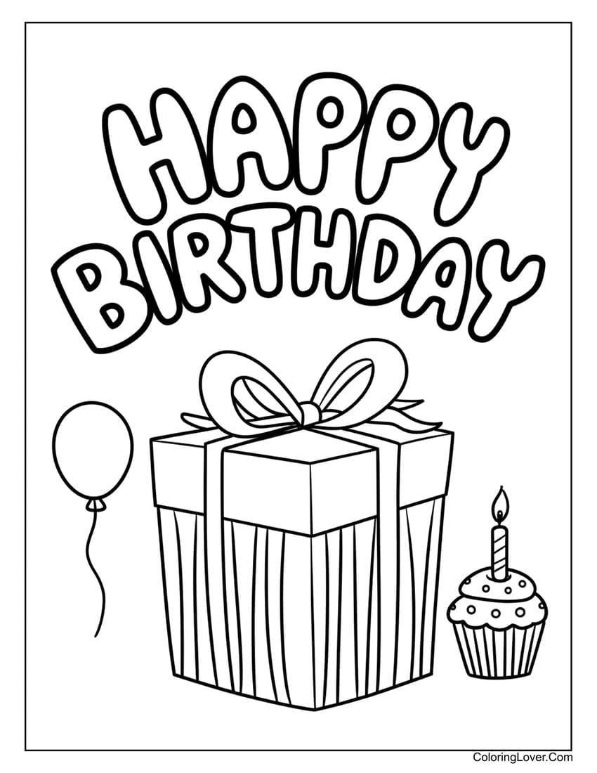 51 Happy Birthday Coloring Pages Free Printables For All Ages 