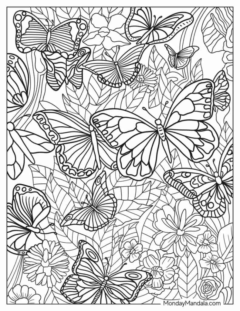 62 Butterfly Coloring Pages Free PDF Printables 