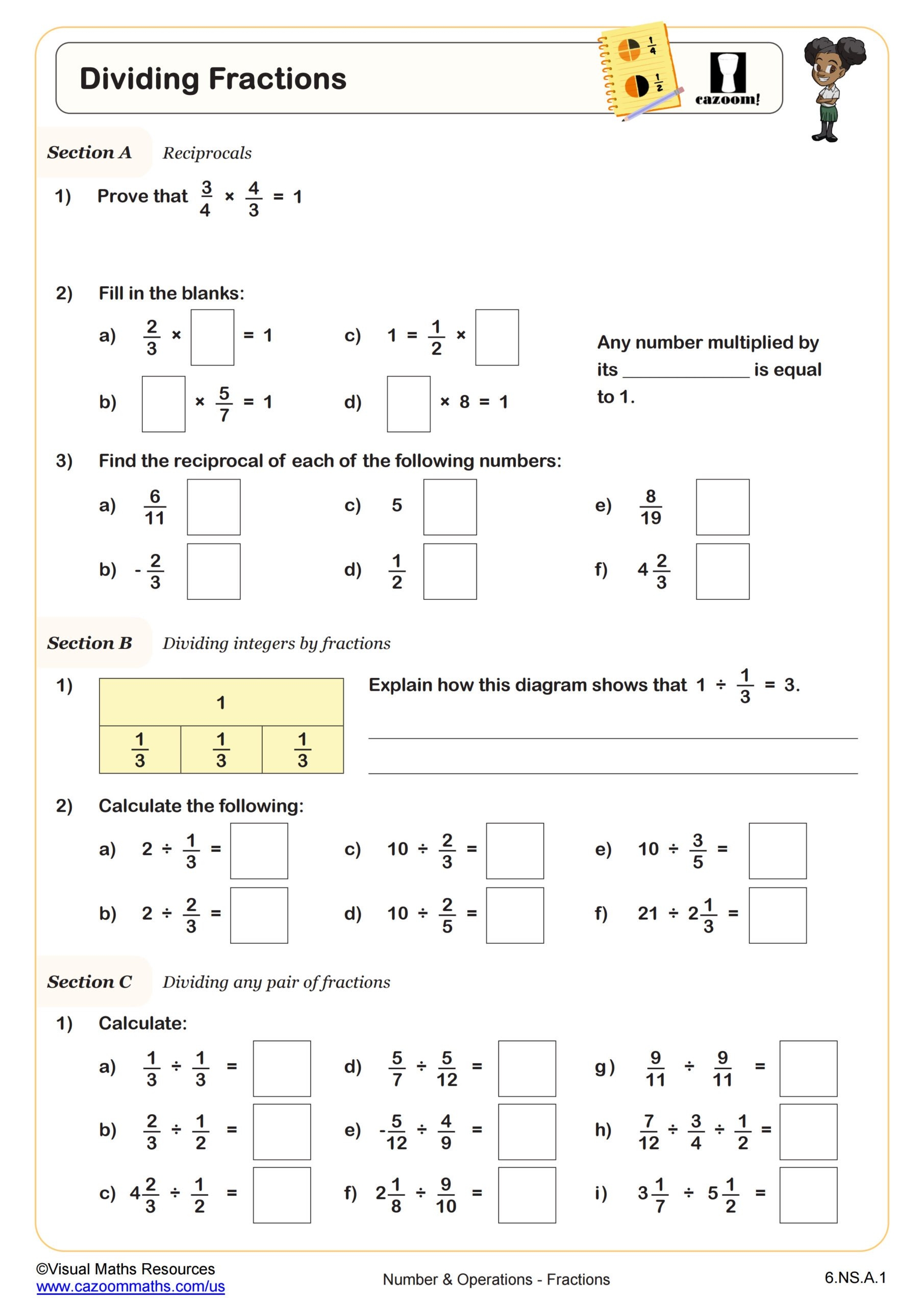 6Th Grade Printable Math Worksheets