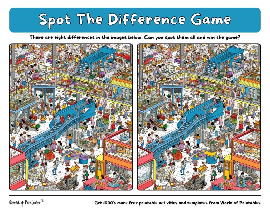 75 Difficult Spot The Difference Games World Of Printables