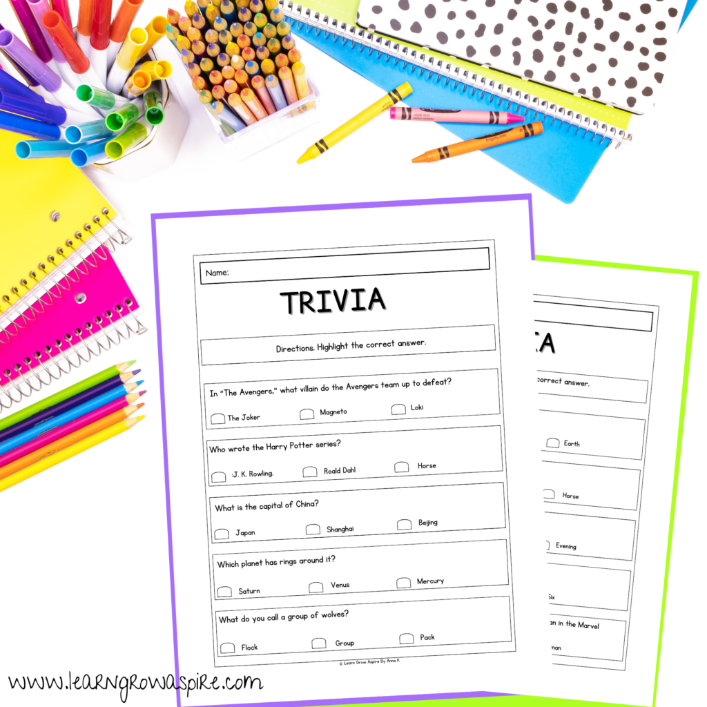 75 Super Fun Trivia Questions And Answers For Kids Learn Grow Aspire