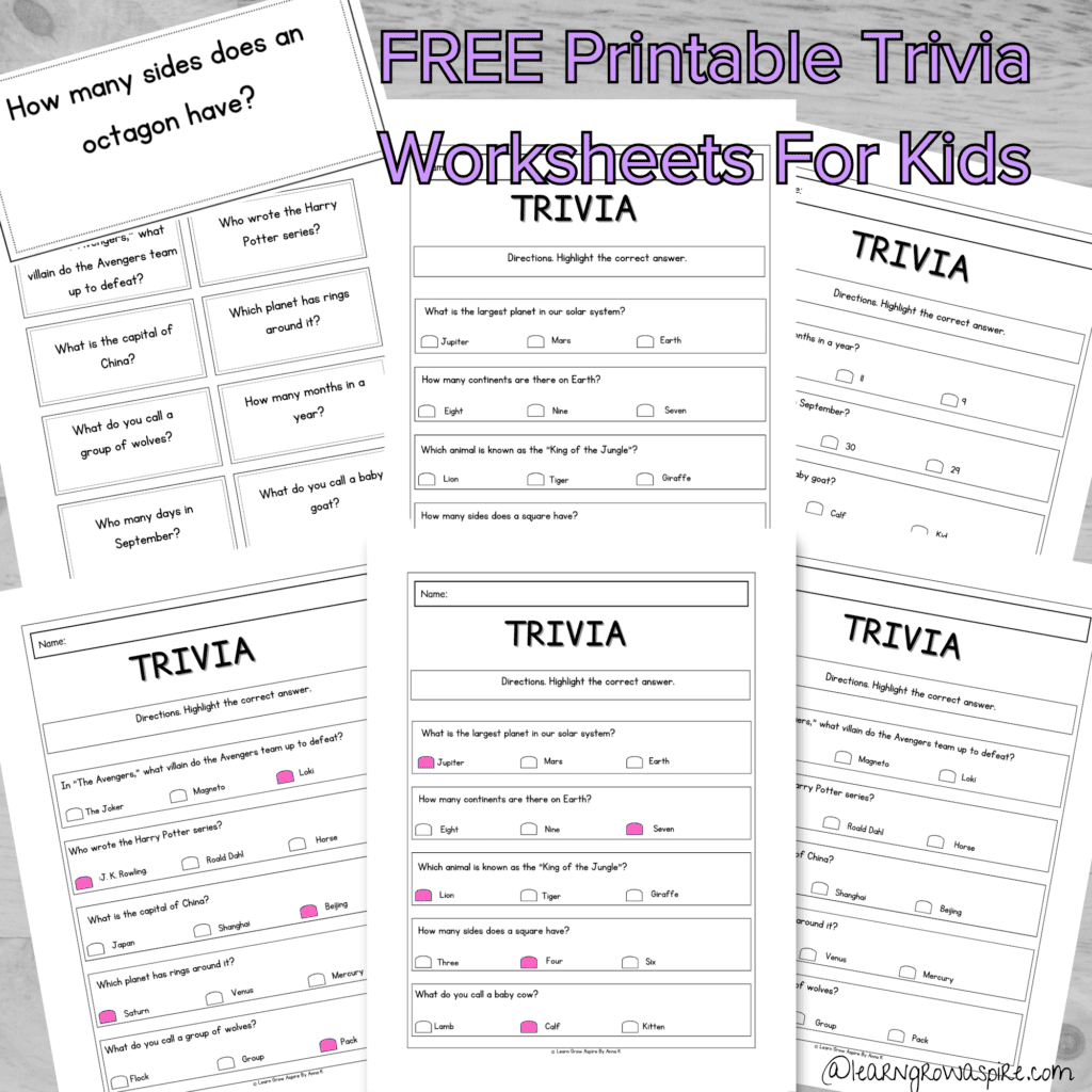 75 Super Fun Trivia Questions And Answers For Kids Learn Grow Aspire