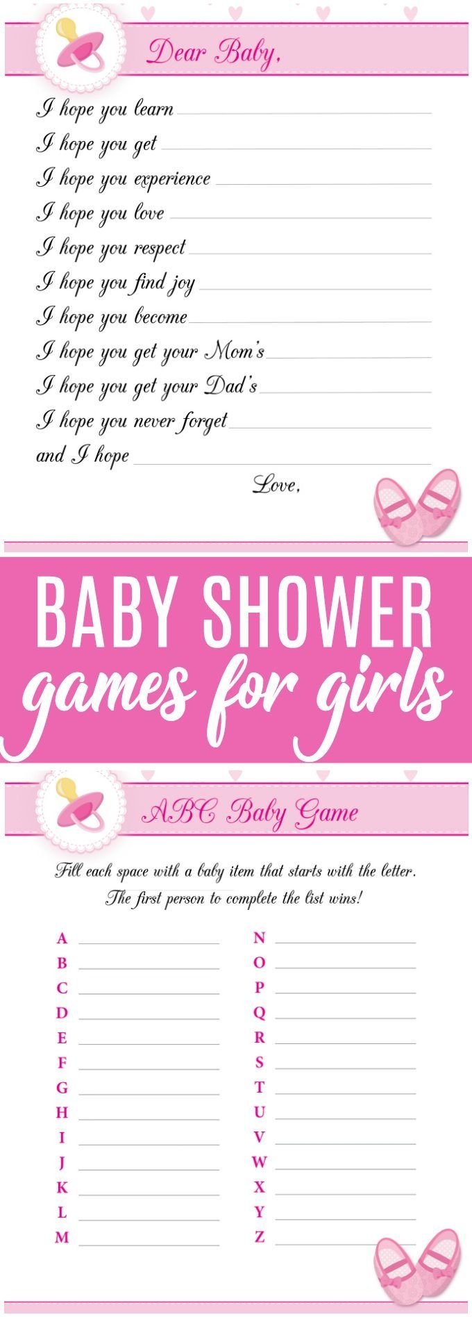 8 Free Printable Baby Shower Games For Girls