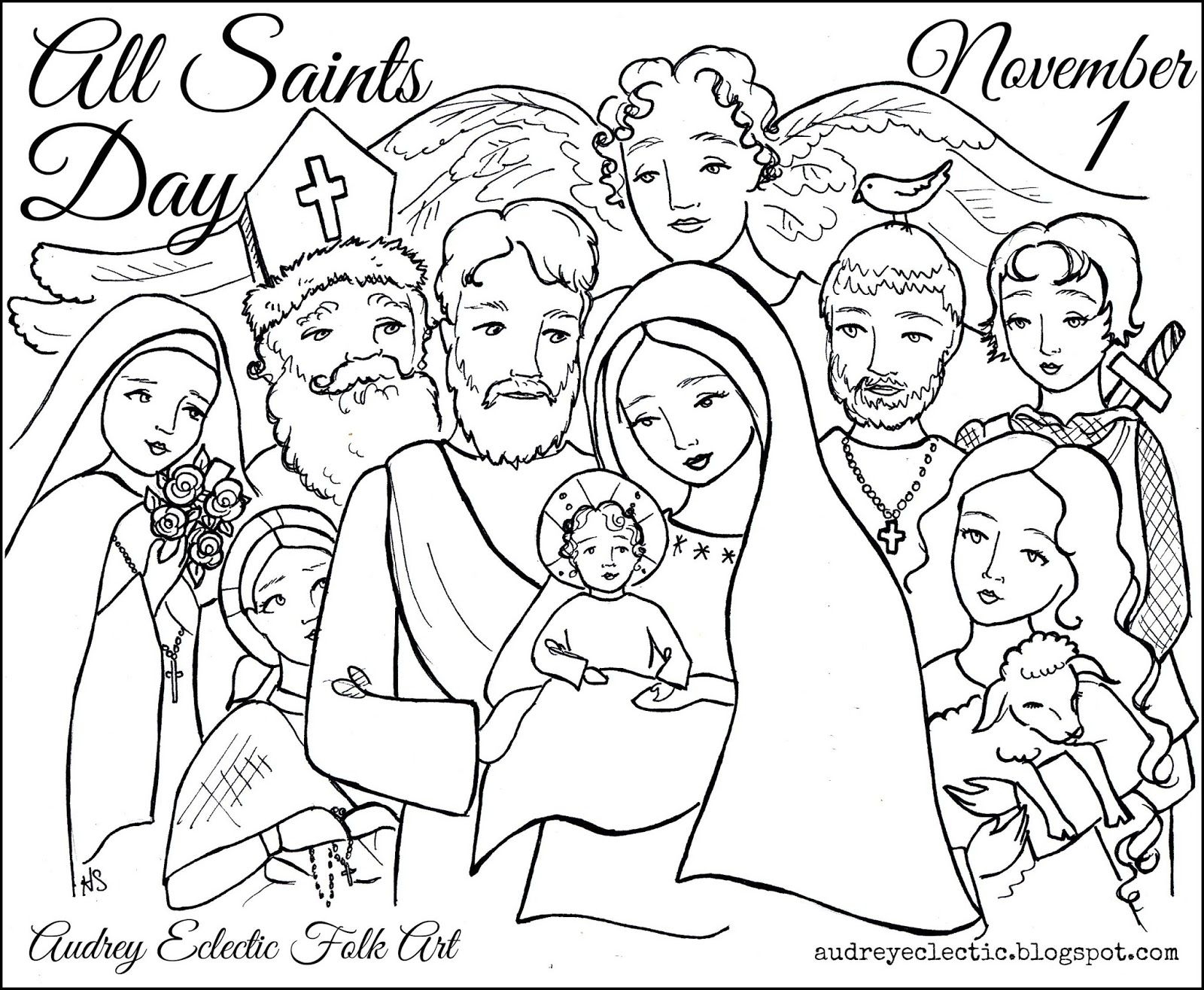 Abc Printable Saints For Coloring Pics