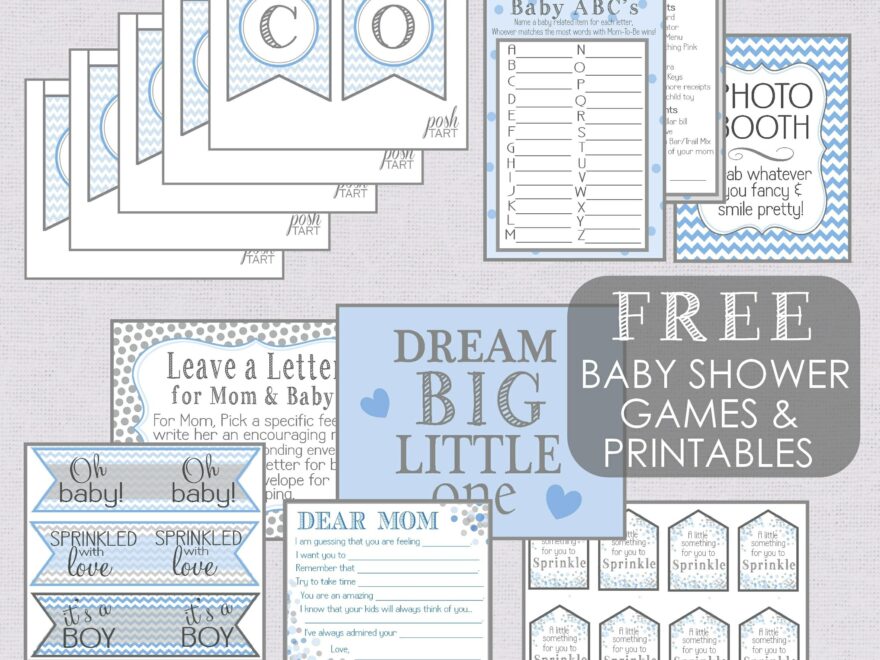 A Boy Sprinkle Free Baby Shower Printables Posh Tart