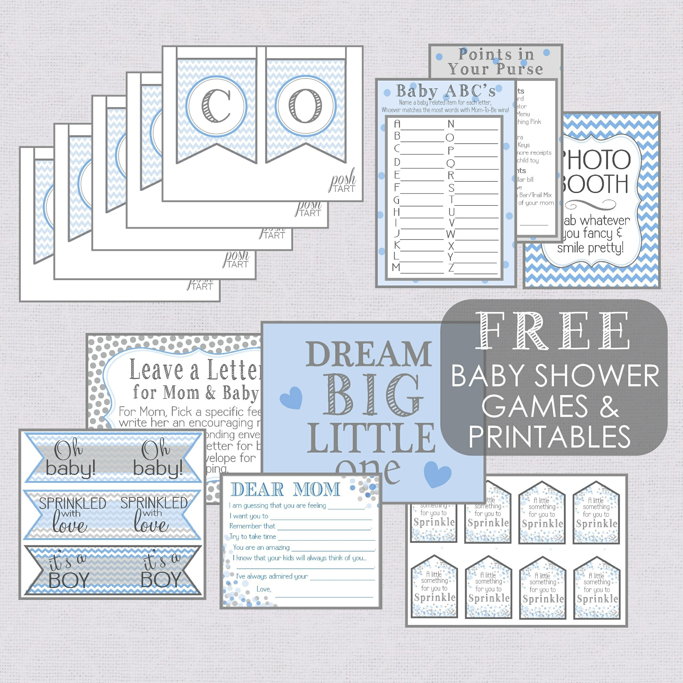 A Boy Sprinkle Free Baby Shower Printables Posh Tart