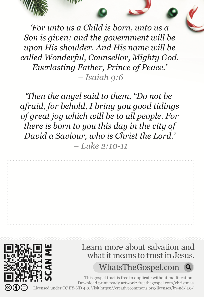A Christmas Gift Gospel Tract 100pk Living Waters Down Under Australian Store