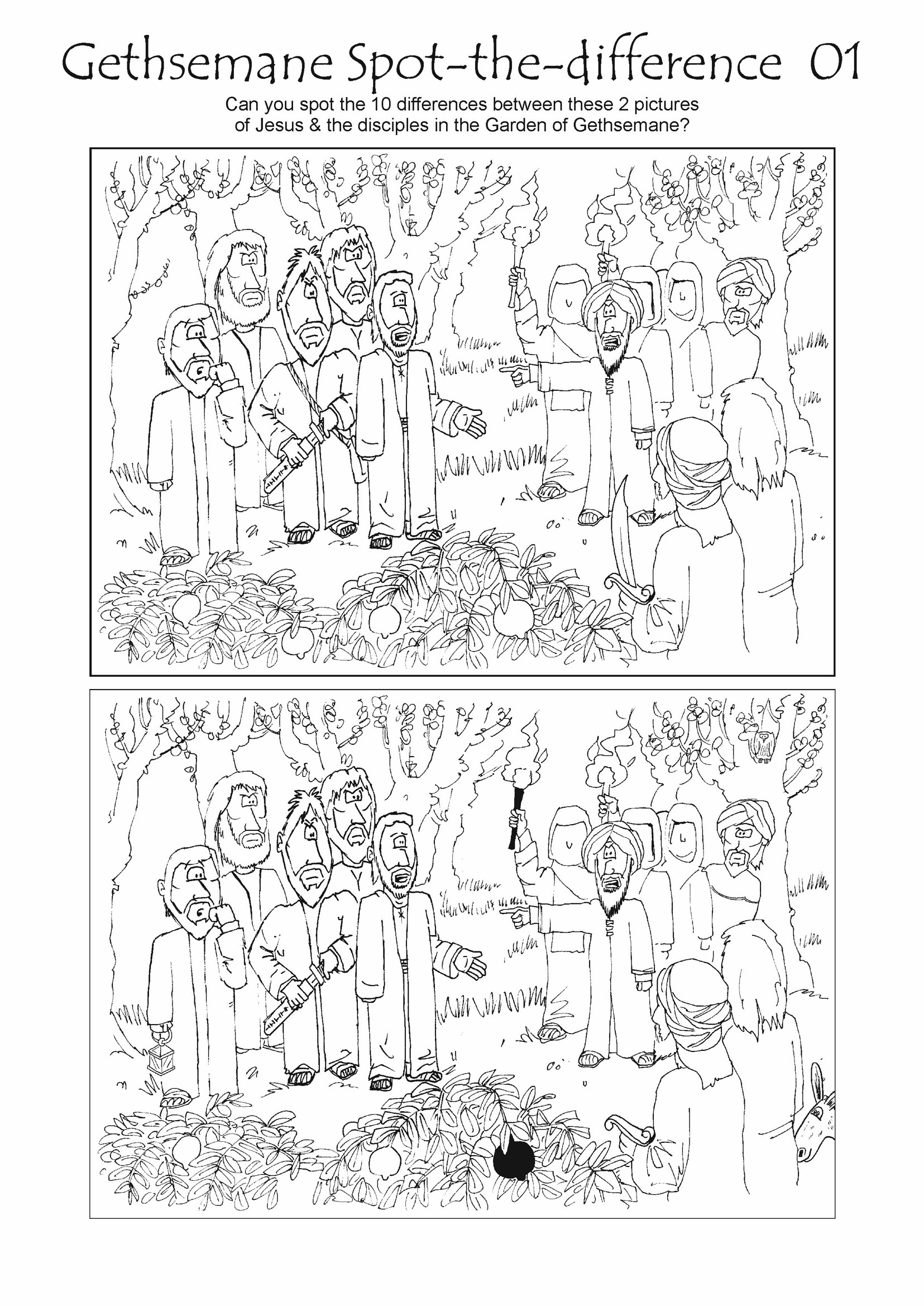 Activity Sheets Index Bible Cartoons