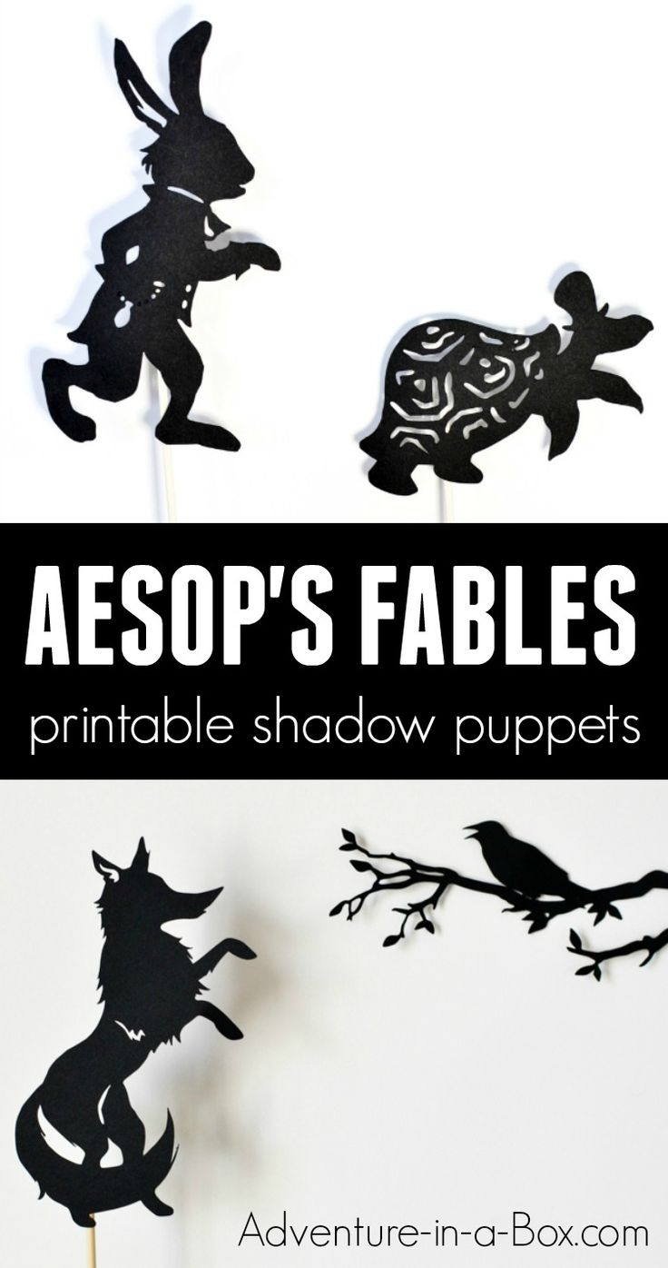 Aesop s Fables Shadow Puppets Hare And Tortoise Fox And Crow Fox