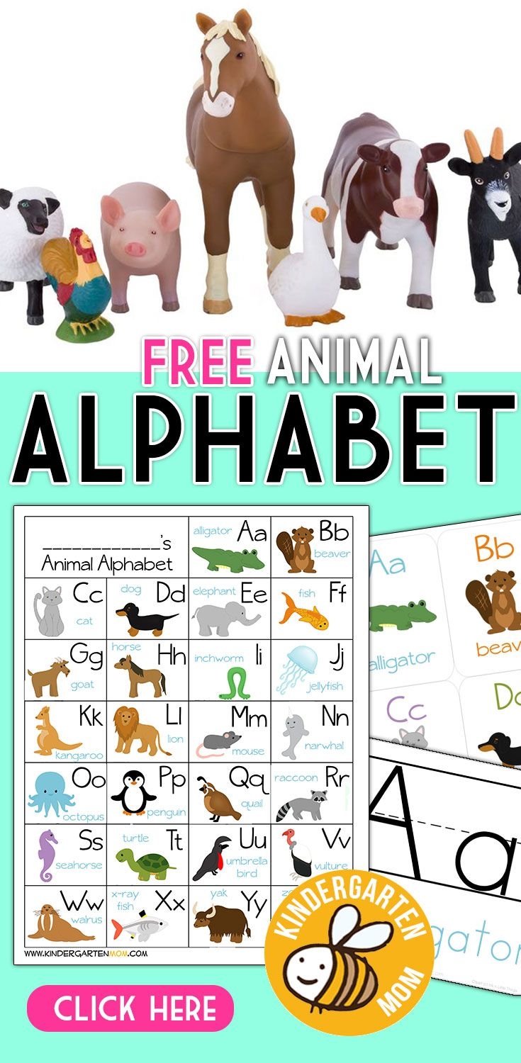 Alphabet Animals Kindergarten Mom