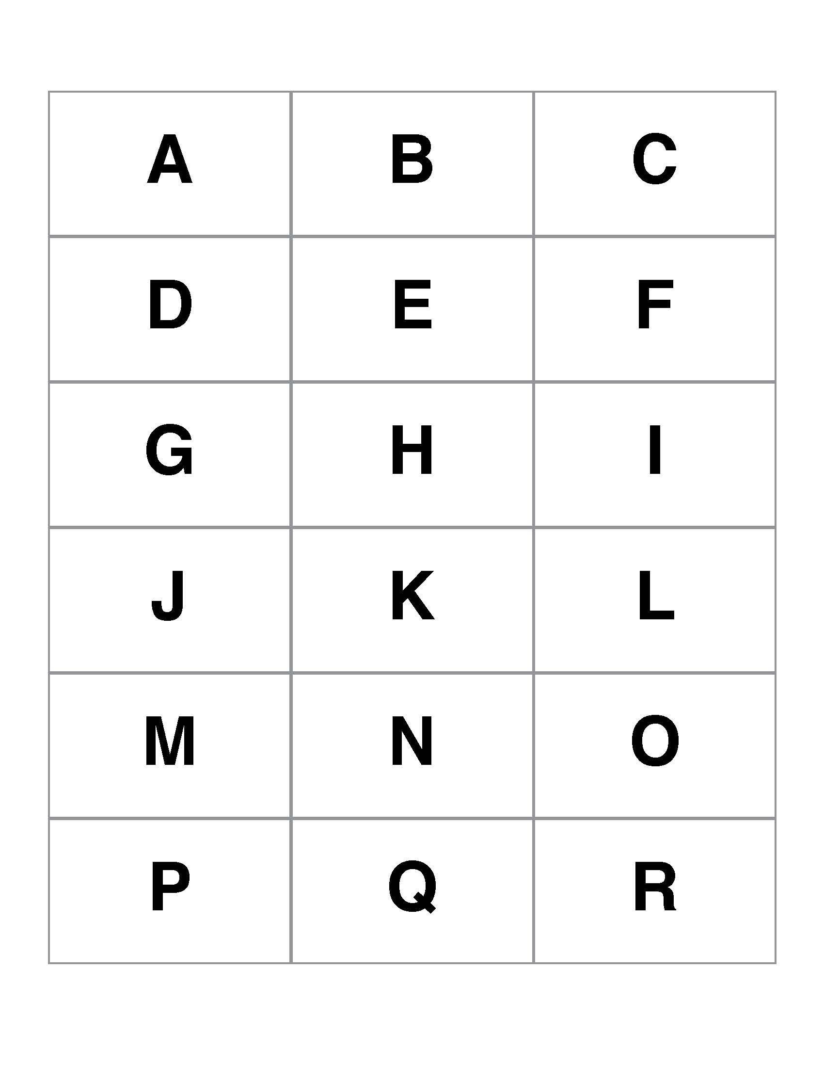 Printable Alphabet Flashcards Without Pictures