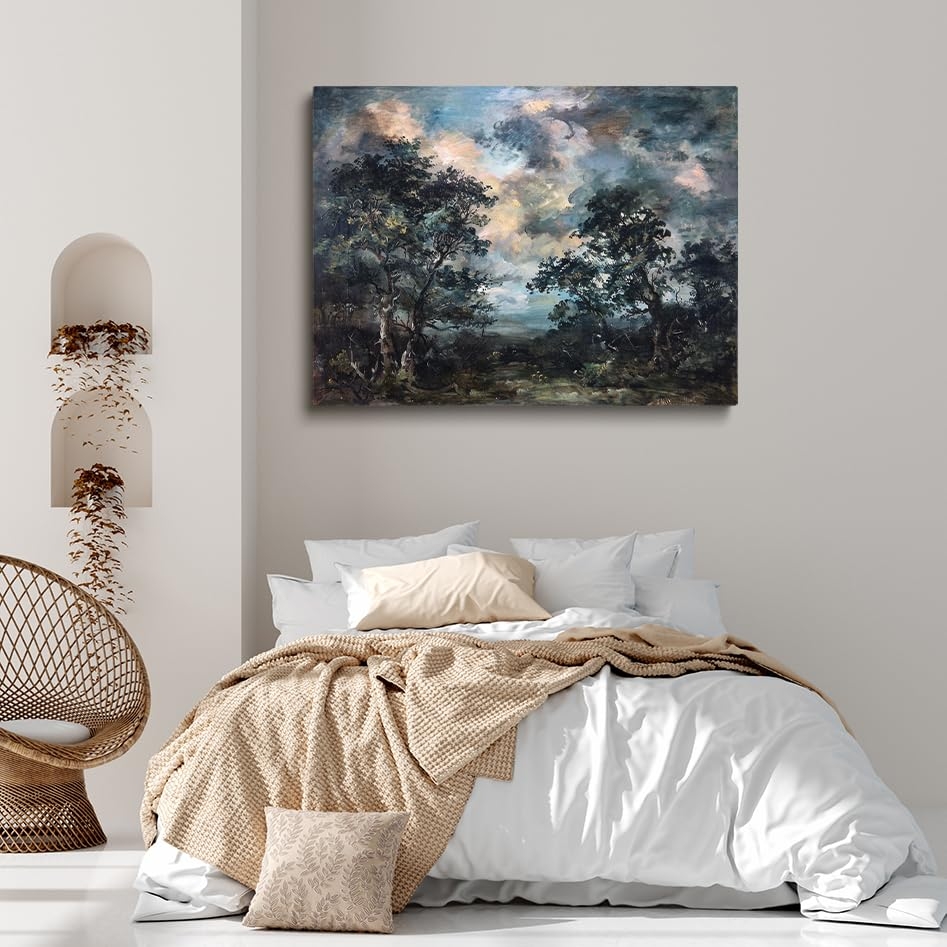 Amazon Antique Landscape Wall Art Printable Vintage Sky Scene Nature Painting Farmhouse Printable Wall Art Tree Wall Art Bedroom Kitchen Art Country Home Decoration 12x16in Unframed Poster Posters Prints