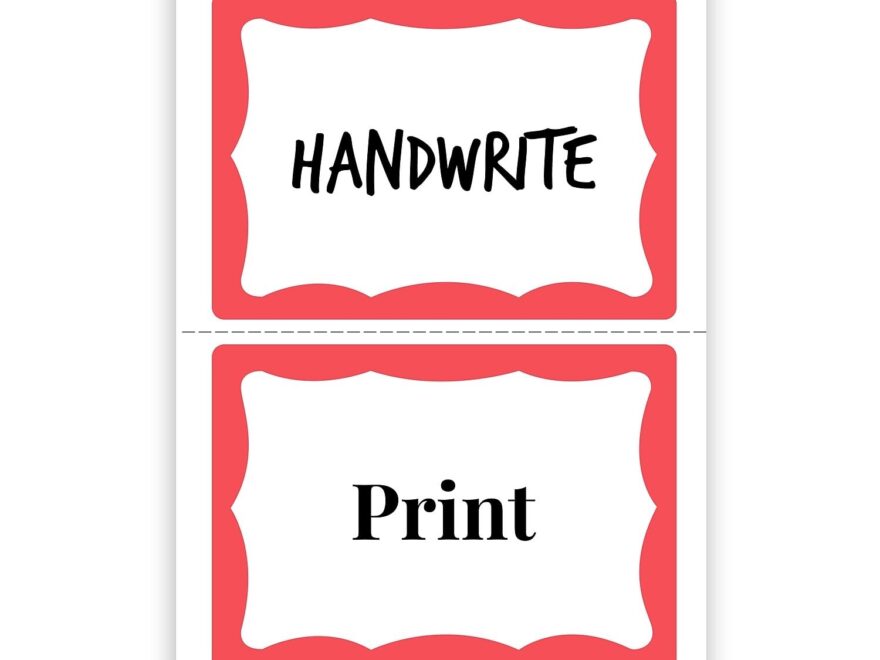 Amazon Avery 5143 Printable Self Adhesive Name Badges 2 1 3 X 3 3 8 Red Border 100 Pack Identification Badges Office Products