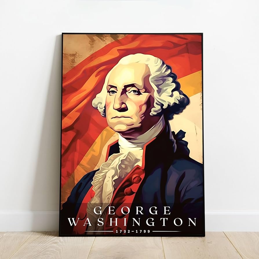 Amazon George Washington Poster George Washington Wall Art USA Presidents Poster US History Patriotic Wall Decor For Office Home Living Room George Washington Print UNFRAMED Home Kitchen