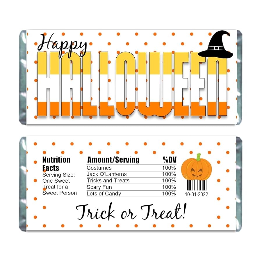 Free Printable Halloween Candy Bar Wrappers