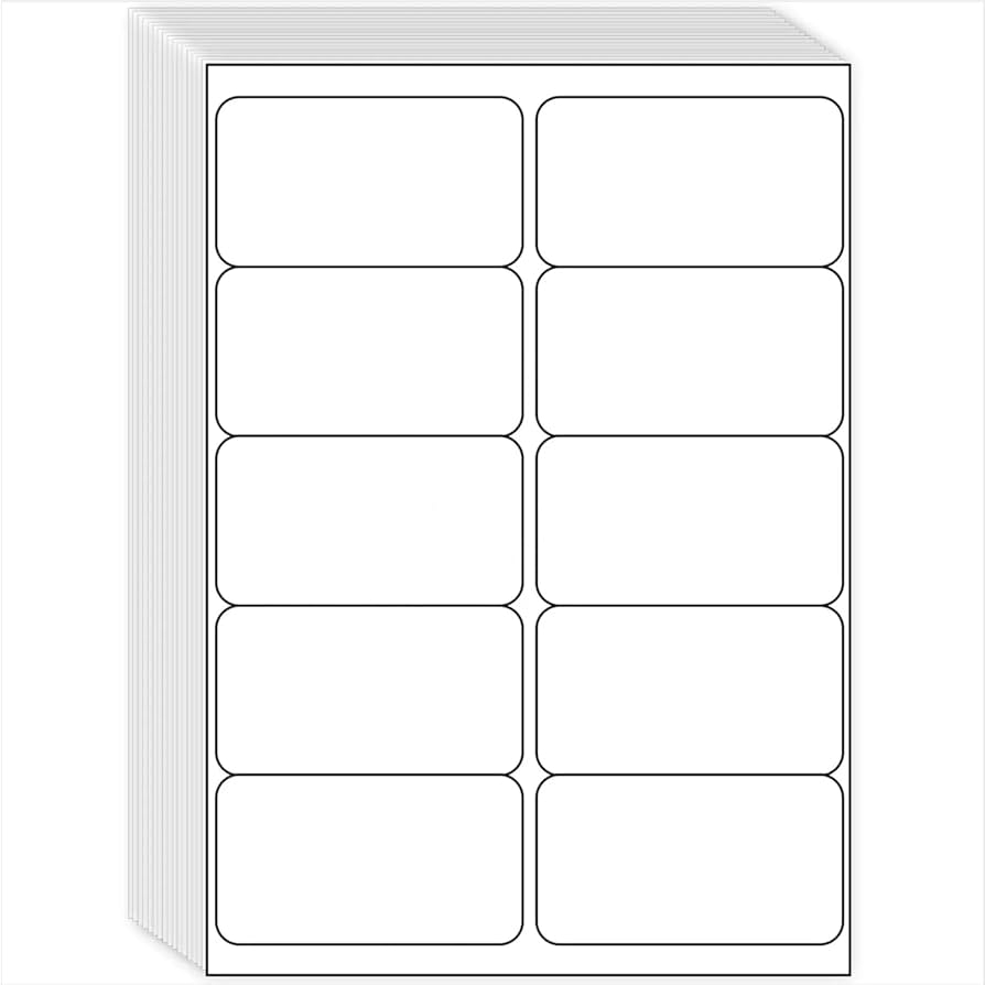 Amazon MPRT 2 X 4 Shipping Address Labels 1000 Label Stickers Paper For Laser Inkjet Printer 10 Per Page Printable Mailing Labels Matte 100 Sheets Office Products