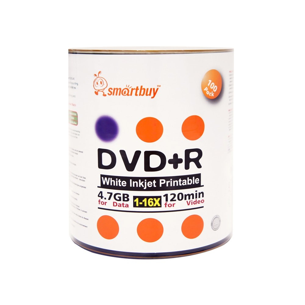 100 Pack Inkjet Printable Dvd